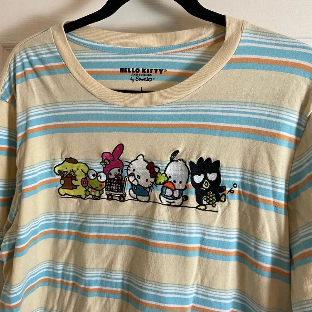 Hello Kitty & Friends Sanrio Kawaii Mart Striped Long Sleeve Tee - Large - Picture 3 of 12